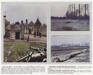 Soisy-aux-Bois、チャプトンの近くのドイツの塹壕、大きなドイツの塹壕 作： Jules Gervais Courtellemont